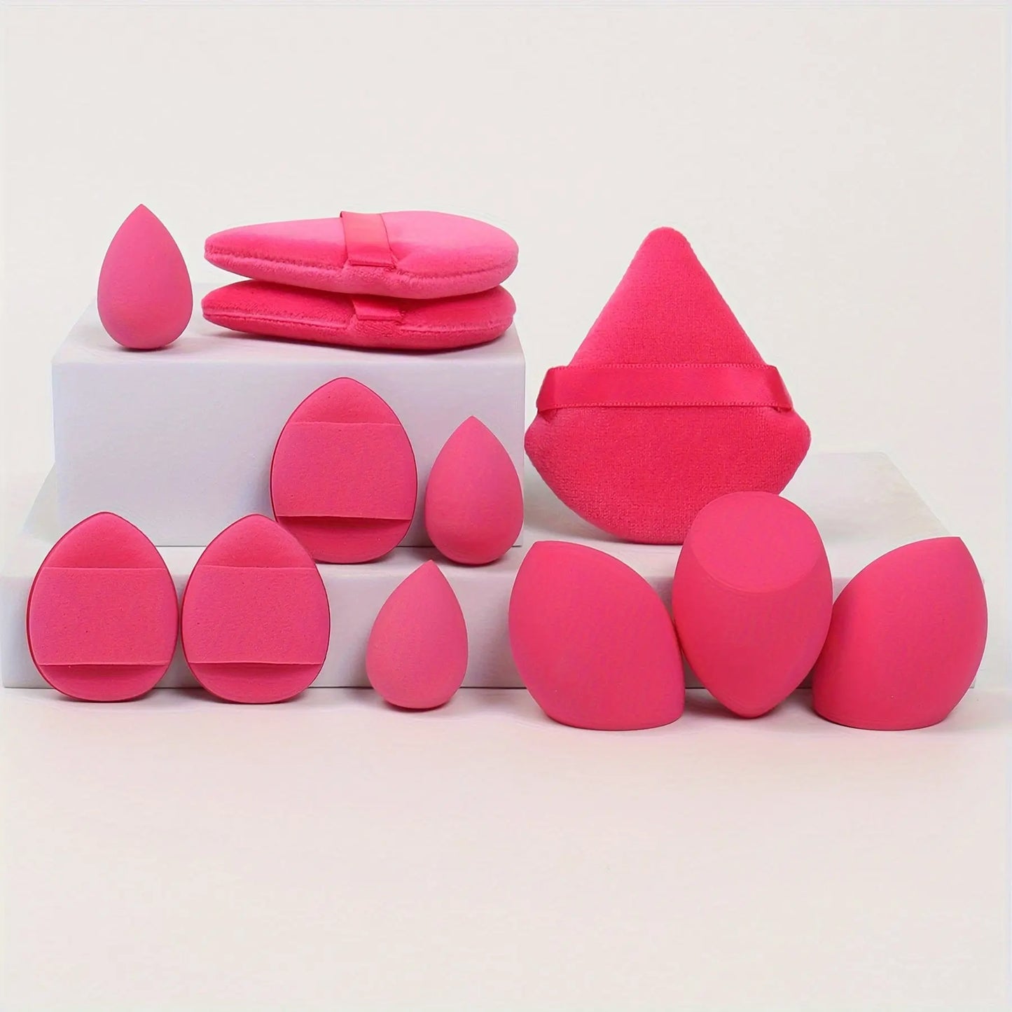 12-Piece All-Purpose Makeup Sponge Puff Set, Includes 3 Powder Puffs, 3 Mini Air Cushion Puffs, 3 Beauty Blenders & 3 Mini Beauty Blenders, Ideal For All Skin Types Best Products Online