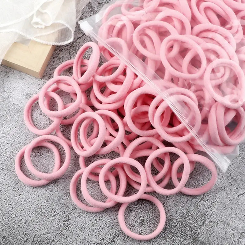 50pcs/Set Essential Solid Color Elastic Hair Bands - 4cm Wide Simple Hair Ties for Women, Ponytail Holders, Hair Ropes, and Styling Accessories - Soft, Durable, and Easy to Use Best Products Online