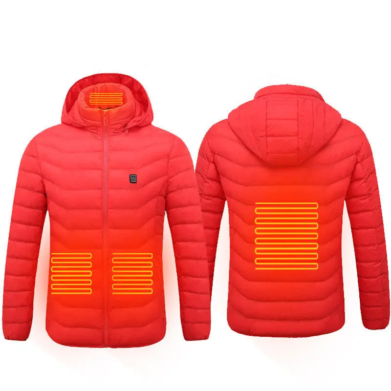 New Heated Jacket Coat USB Electric Jacket Cotton Coat Heater Thermal Clothing Heating Vest Men's Clothes Winter Wholesale Best Products Online