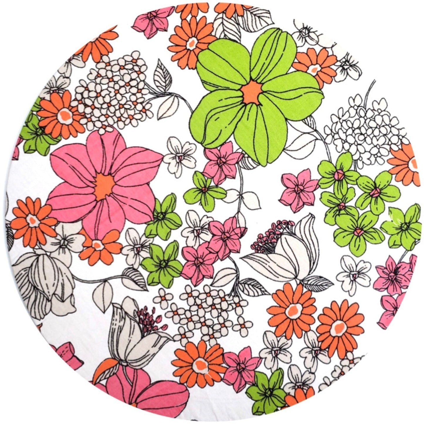 Charlo's Set of 4 Round Placemats Covers Nina's Gardens 14 Dia inch-0
