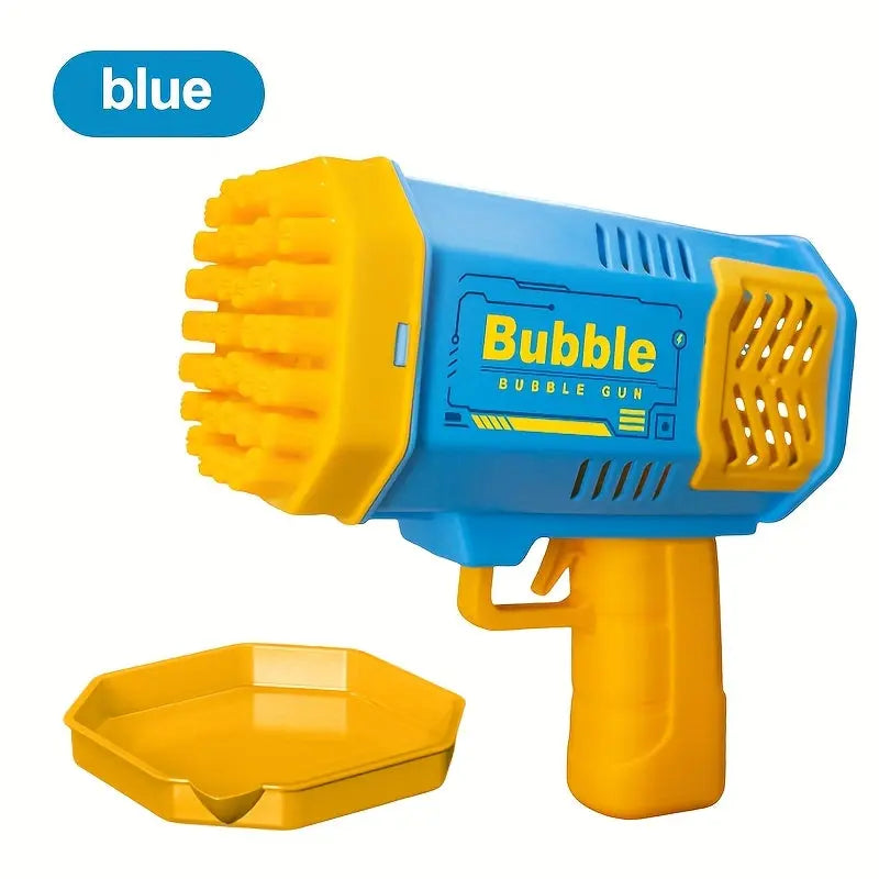 MAMXUAN Youngsters' 40-Hole Bubble Blaster Gun with LED Light - Portable Electric Bubble Maker for Outdoor Fun, Blue & Pink Plastic Bubble Guns for Boys and Girls (Bubbles Not Included) Best Products Online
