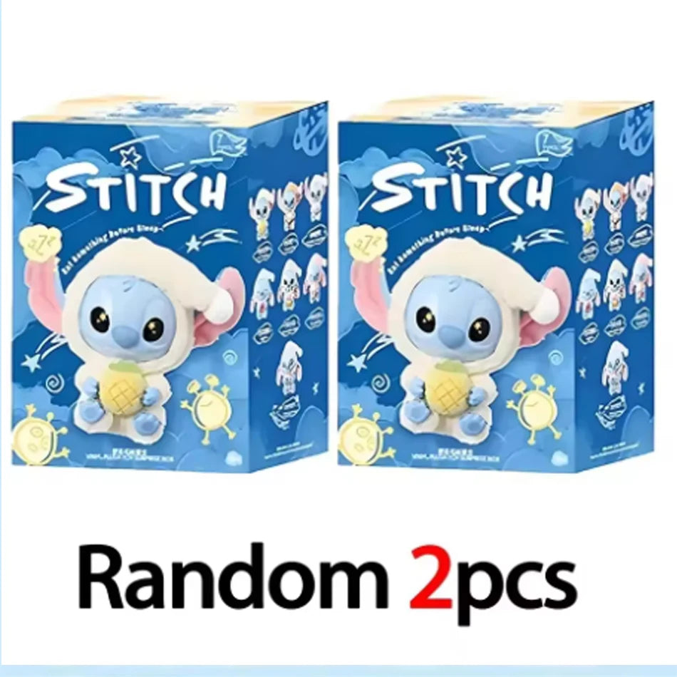 Miniso Disney Stitch Eat Something Before Sleep Blind Box Mystery Bag Vinyl Plush Doll Toys Pendant Surprise The Monsters Gifts