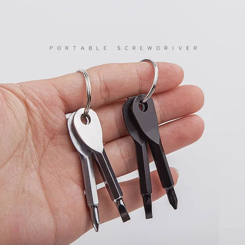 2pcs Mini Screwdriver Keychain - Compact, Portable Metal Tool for Everyday Use Best Products Online