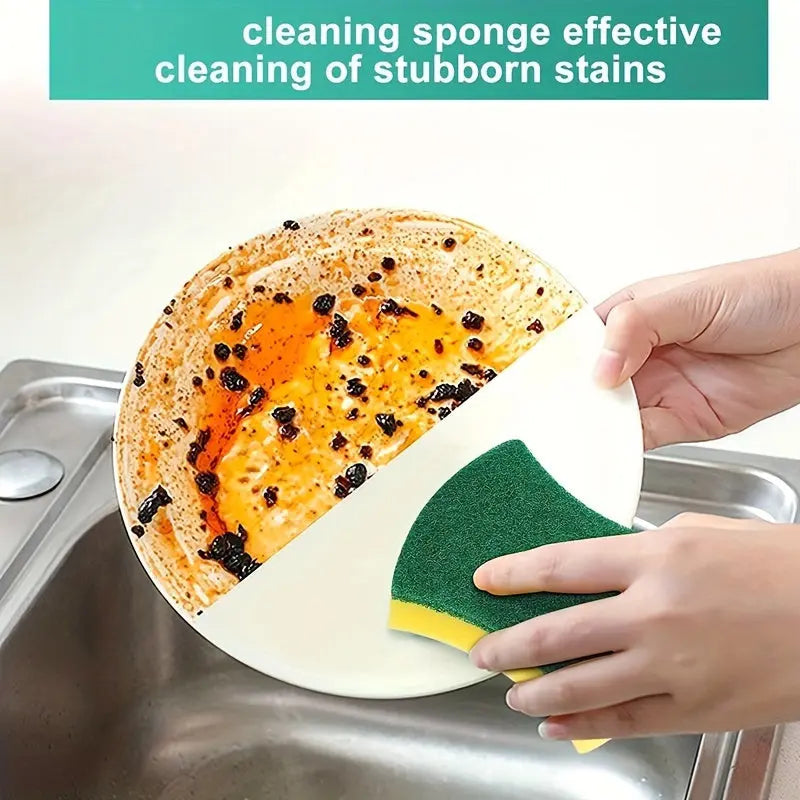 8/16/32pcs, Multifunctional Cleaning Sponge, Double-Sided Scouring Pad For Household Cleaning, Dishwashing Sponge, Premium Kitchen Sponge, Durable Non-scratch Sponge Wipe, Super Absorbent, Cleaning Supplies, Cleaning Tool Best Products Online