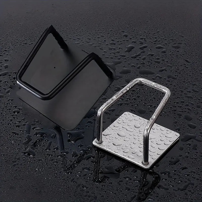 1pc Stainless Steel Sponge Holder for Kitchen Sink - No-Drill, Wall Mount Design with Dual Hooks, Ideal for Sponges & Small Tools, Keeps Surfaces Clean, Sponges for Washing Dishes Best Products Online