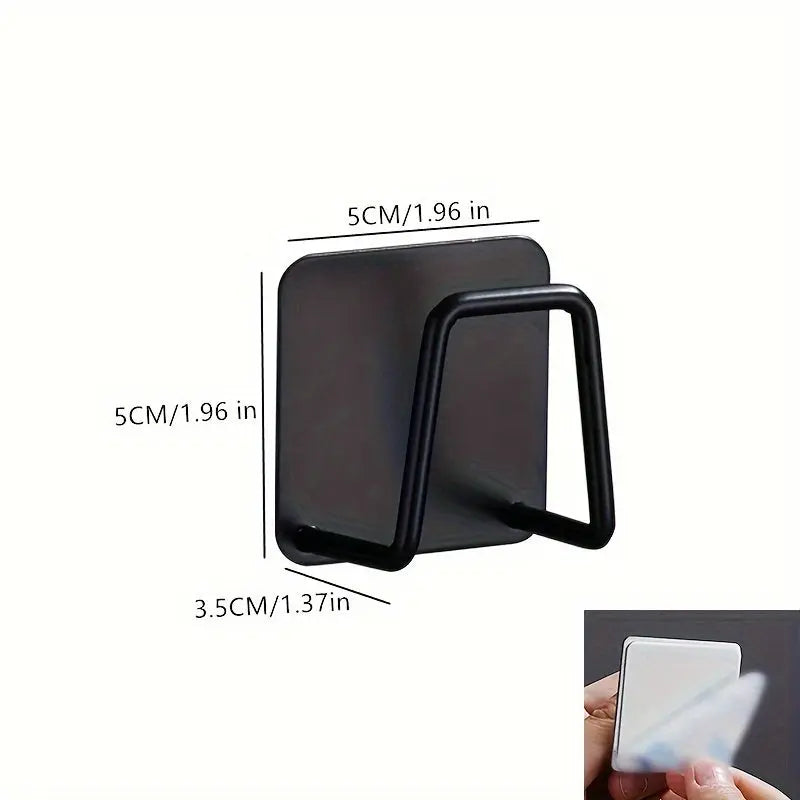 1pc Stainless Steel Sponge Holder for Kitchen Sink - No-Drill, Wall Mount Design with Dual Hooks, Ideal for Sponges & Small Tools, Keeps Surfaces Clean, Sponges for Washing Dishes Best Products Online