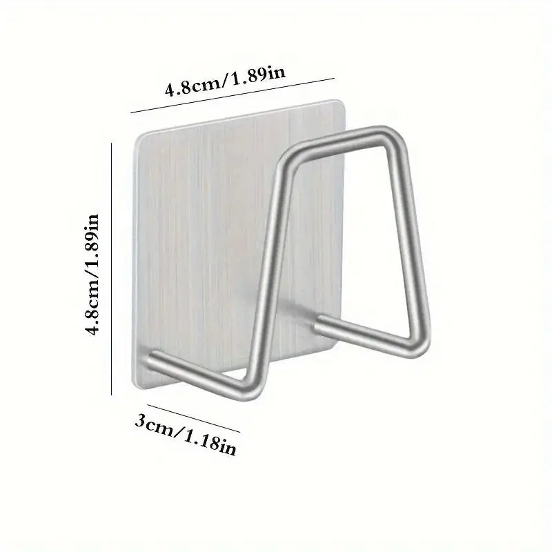 1pc Stainless Steel Sponge Holder for Kitchen Sink - No-Drill, Wall Mount Design with Dual Hooks, Ideal for Sponges & Small Tools, Keeps Surfaces Clean, Sponges for Washing Dishes Best Products Online