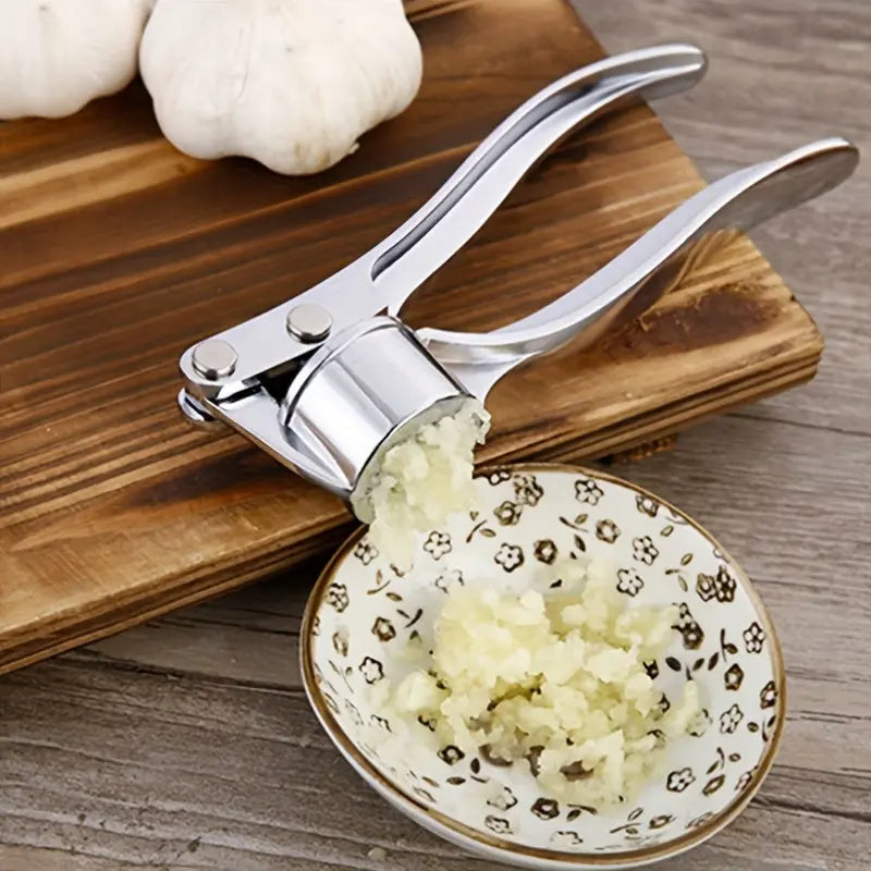 1pc RZSYZH Heavy-Duty Garlic Press, Ginger Crusher, Lemon Squeezer - Heavy-Duty Manual Crusher with Efficient Crushing, Compact Design for Kitchen, Restaurant, Home - Easy-Clean Garlic Press Tool for Garlic, Ginger, Lemon, Co Best Products Online