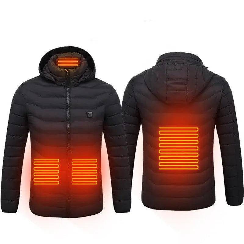 New Heated Jacket Coat USB Electric Jacket Cotton Coat Heater Thermal Clothing Heating Vest Men's Clothes Winter Wholesale Best Products Online
