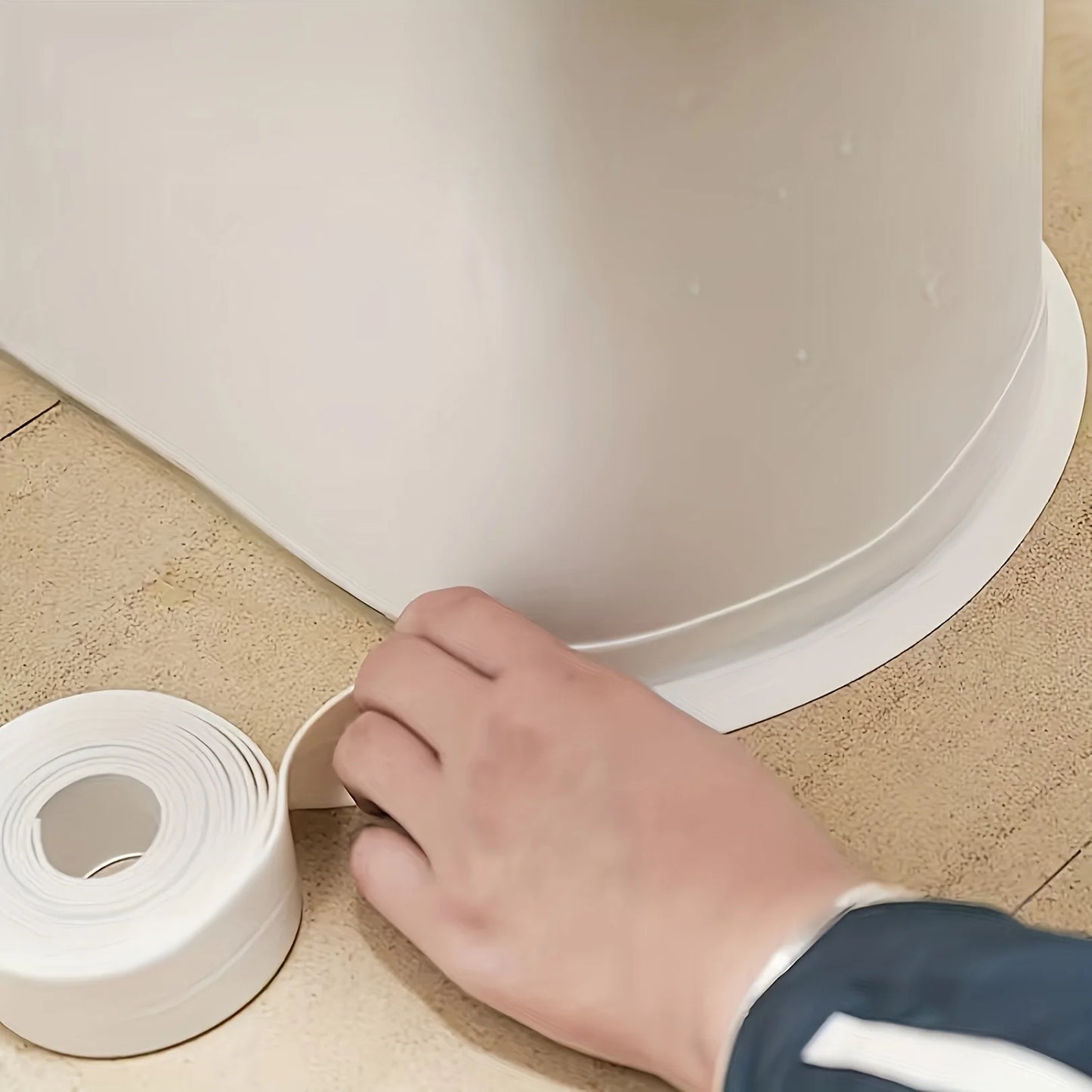 3.2M Self-adhesive Sealing Tape PVC Oil-Proof Kitchen Sink Edge Caulk Tape Waterproof Bathroom Toilet Corner Wall Sticker