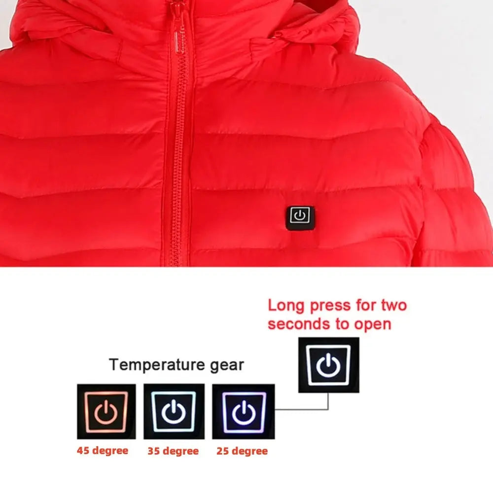 New Heated Jacket Coat USB Electric Jacket Cotton Coat Heater Thermal Clothing Heating Vest Men's Clothes Winter Wholesale Best Products Online