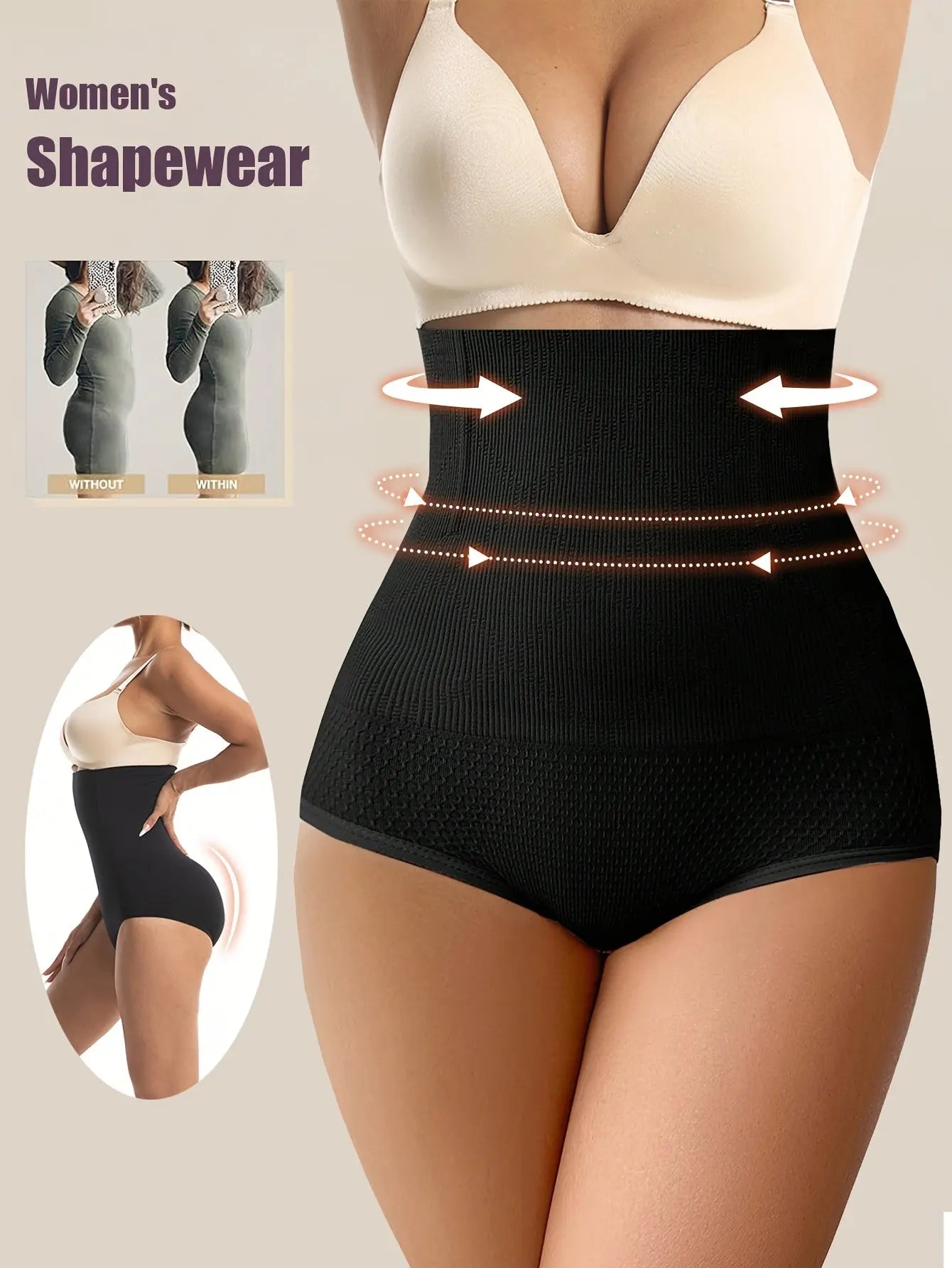 1 Pcs High Waist Shaping Panties Waist Trainer Body Shaper Tummy Sheath Woman Flat Belly Control Panties Hip Butt Lifter Briefs Panty Women Underwear Shapewear Best Products Online
