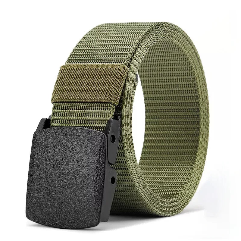 Nylon Military Tactical Men Belt 2 Pack Webbing Canvas Outdoor Web Belt with Plastic Buckle gift for Men
