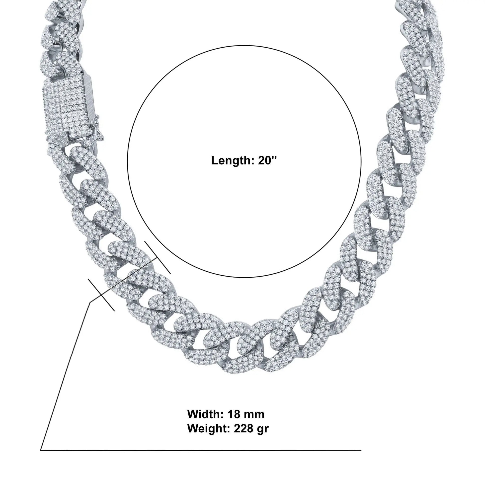 STALLION 18 MM Cuban Chain | 961551 Lilac Quartz