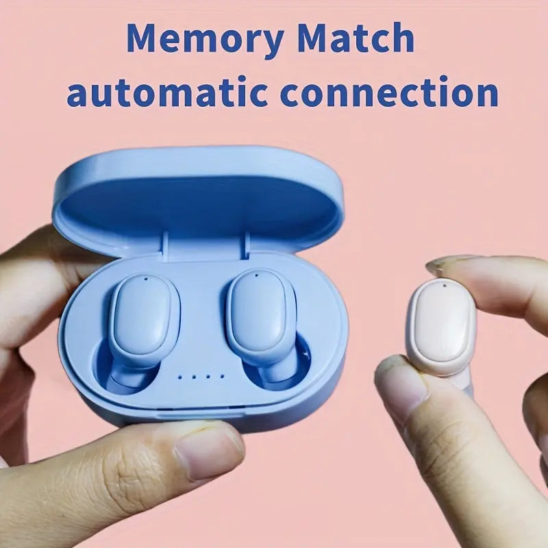 Giceck TWS Wireless Earbuds - Compact In-Ear Mini Headphones with Charging Case, Pink & Blue, Portable Design, Ideal for Sports & Gifts, USB-C, 150mAh Battery, Isolation Mode, Lightweight Plastic Design Best Products Online
