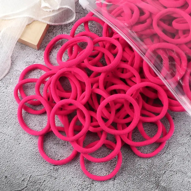 50pcs/Set Essential Solid Color Elastic Hair Bands - 4cm Wide Simple Hair Ties for Women, Ponytail Holders, Hair Ropes, and Styling Accessories - Soft, Durable, and Easy to Use Best Products Online