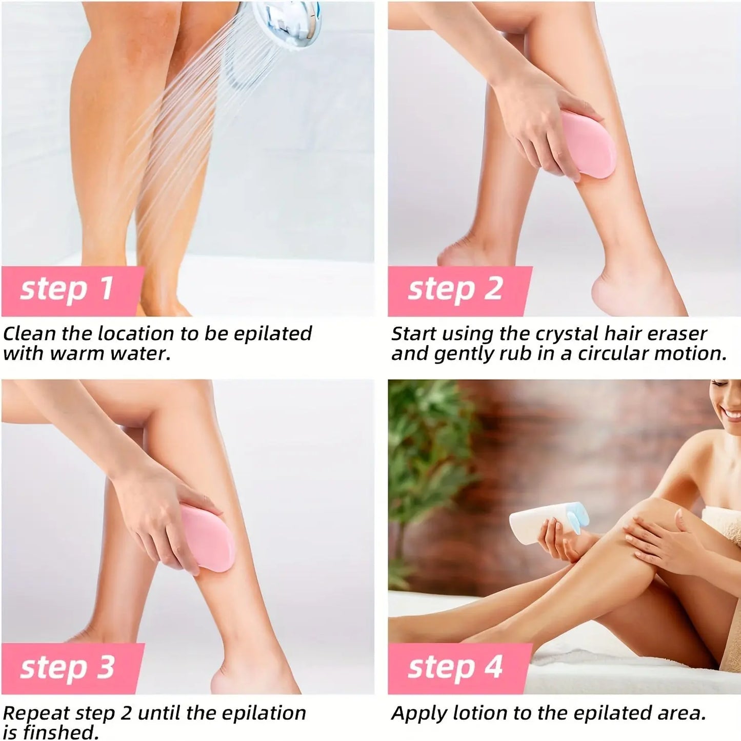 Reusable Hair Eraser for Women Legs - Magic Painless Hair Remover Without Shaving Light Beige Exfoliator Tool, Nano Hair Removal for Smooth Light Beige Best Products Online