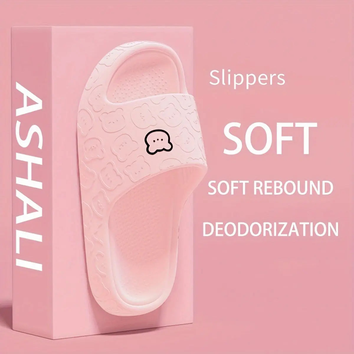 ASHALI Cute Cartoon Bear Breathable Soft Slippers for Men, Suitable for All Seasons, Indoor Home Use, Couple'S Bathroom Non-Slip Slippers. Best Products Online
