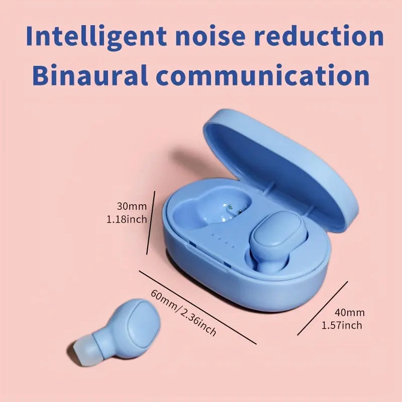 Giceck TWS Wireless Earbuds - Compact In-Ear Mini Headphones with Charging Case, Pink & Blue, Portable Design, Ideal for Sports & Gifts, USB-C, 150mAh Battery, Isolation Mode, Lightweight Plastic Design Best Products Online