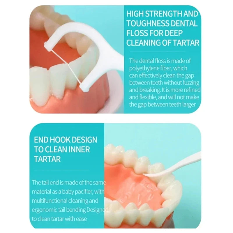1/2/3/5/10 Box Portable Disposable Dental Floss Plastic Toothpick High-tension Dental Floss Stick Dental Floss Box Oral Care
