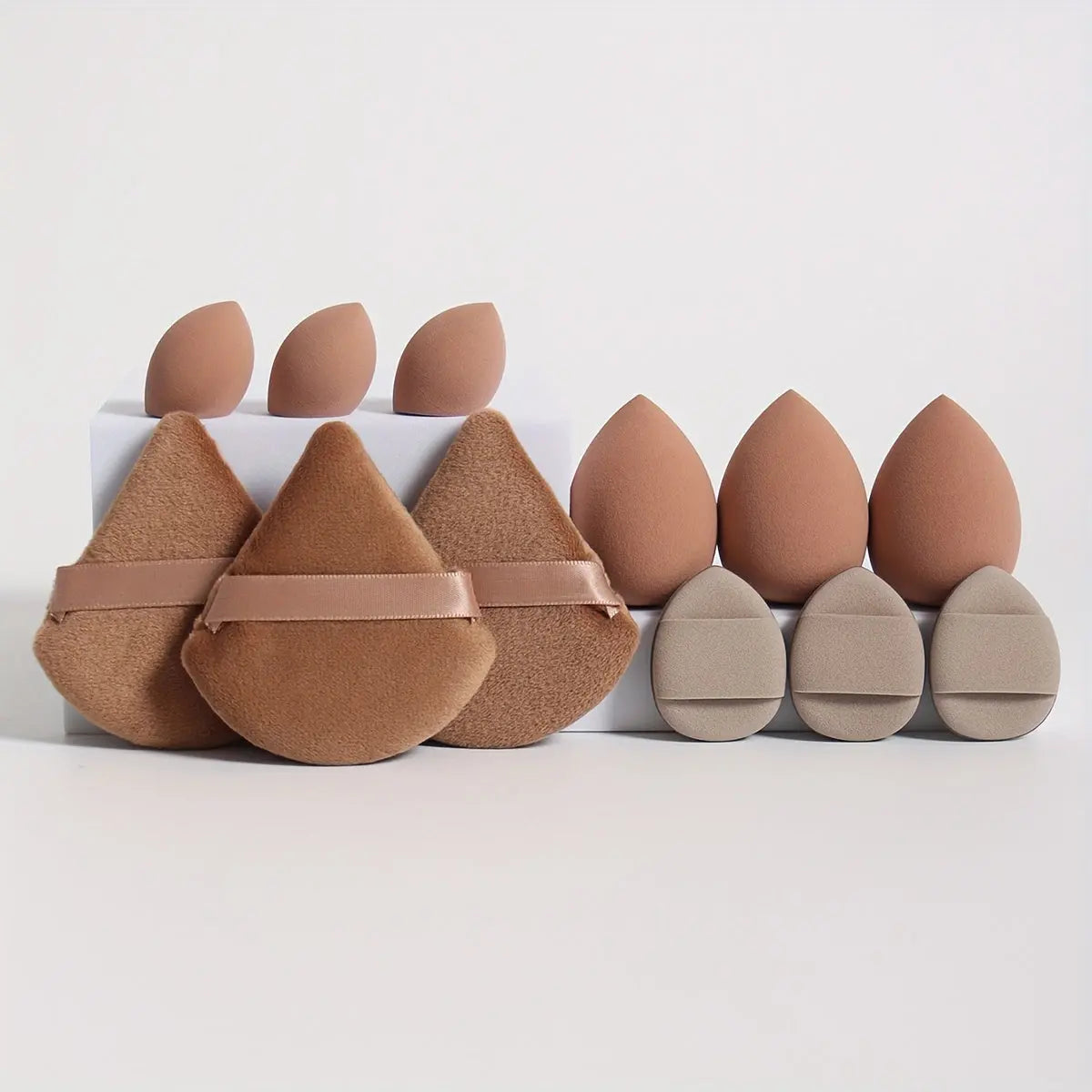 12-Piece All-Purpose Makeup Sponge Puff Set, Includes 3 Powder Puffs, 3 Mini Air Cushion Puffs, 3 Beauty Blenders & 3 Mini Beauty Blenders, Ideal For All Skin Types Best Products Online