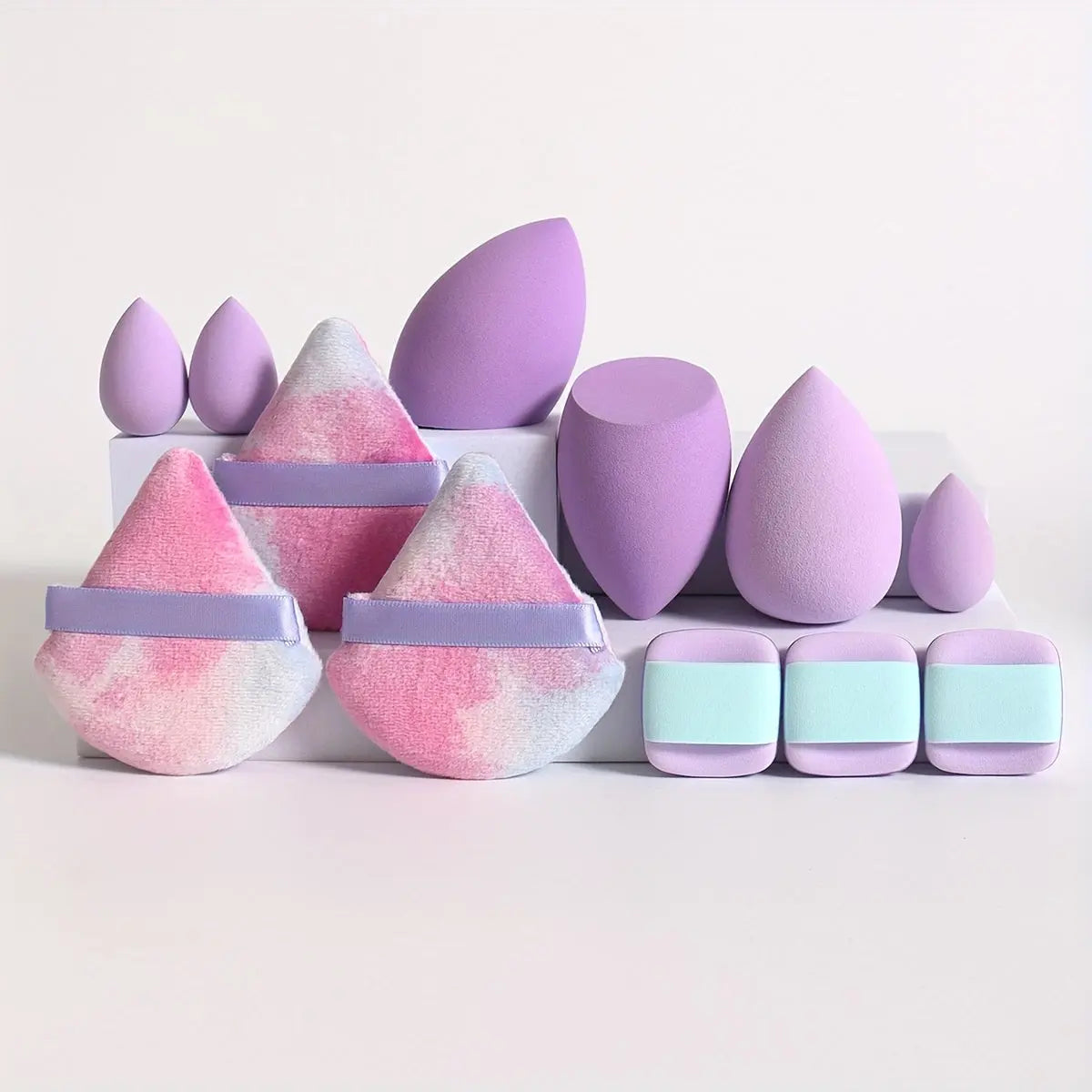 12-Piece All-Purpose Makeup Sponge Puff Set, Includes 3 Powder Puffs, 3 Mini Air Cushion Puffs, 3 Beauty Blenders & 3 Mini Beauty Blenders, Ideal For All Skin Types Best Products Online