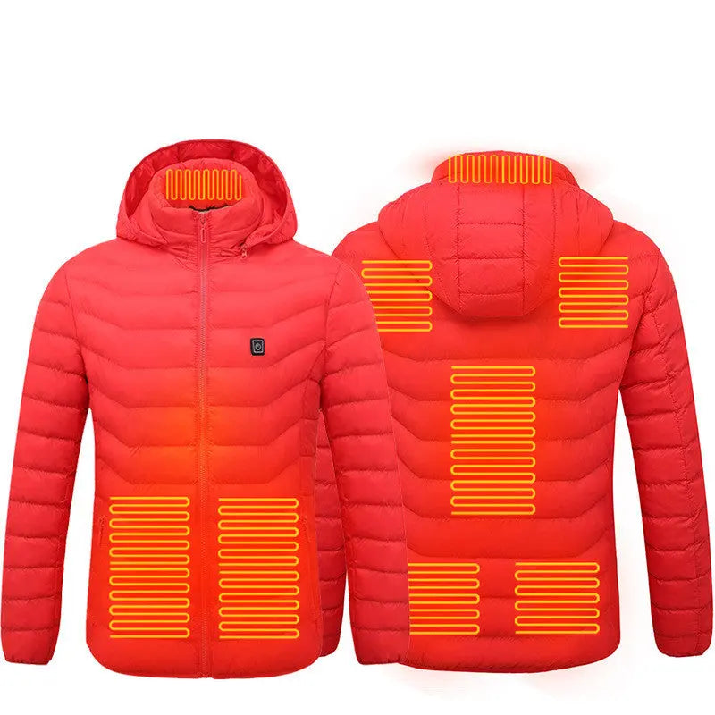 New Heated Jacket Coat USB Electric Jacket Cotton Coat Heater Thermal Clothing Heating Vest Men's Clothes Winter Wholesale Best Products Online
