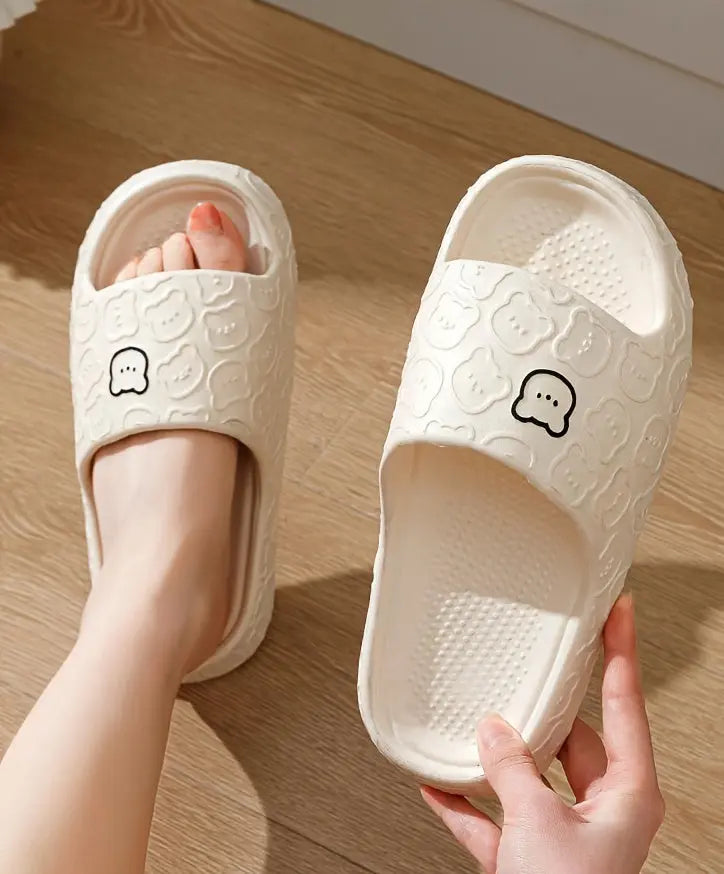 ASHALI Cute Cartoon Bear Breathable Soft Slippers for Men, Suitable for All Seasons, Indoor Home Use, Couple'S Bathroom Non-Slip Slippers. Best Products Online