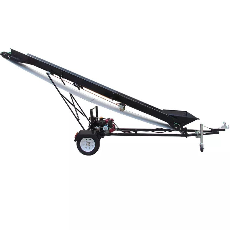16.5 Foot Firewood Conveyor Adjustable Speed 6.5HP Gasoline Powered B&S Engine ,Heavy Duty Log Conveyor Emergency Stop