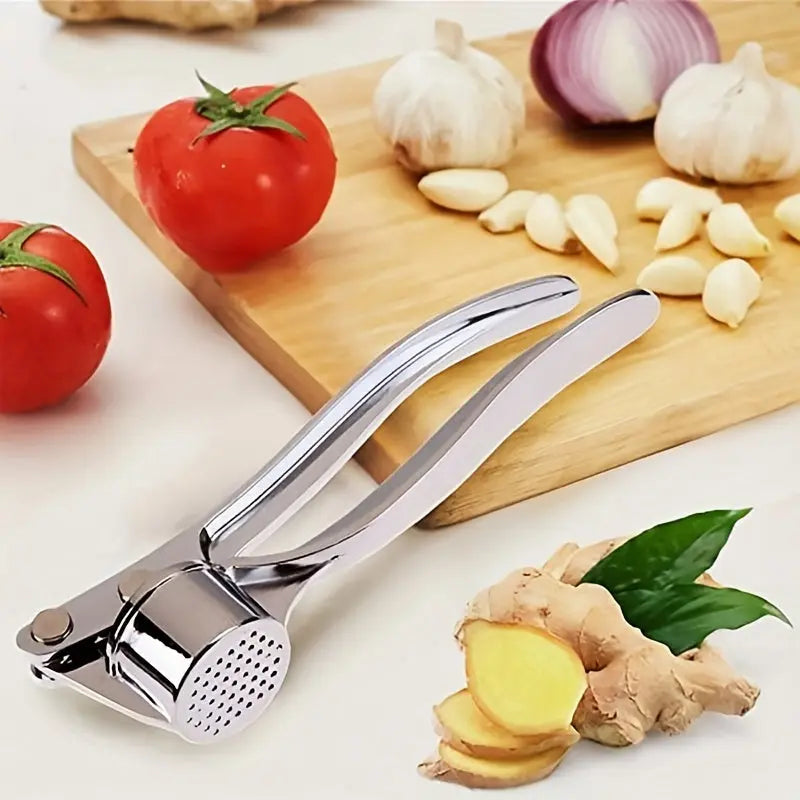 1pc RZSYZH Heavy-Duty Garlic Press, Ginger Crusher, Lemon Squeezer - Heavy-Duty Manual Crusher with Efficient Crushing, Compact Design for Kitchen, Restaurant, Home - Easy-Clean Garlic Press Tool for Garlic, Ginger, Lemon, Co Best Products Online