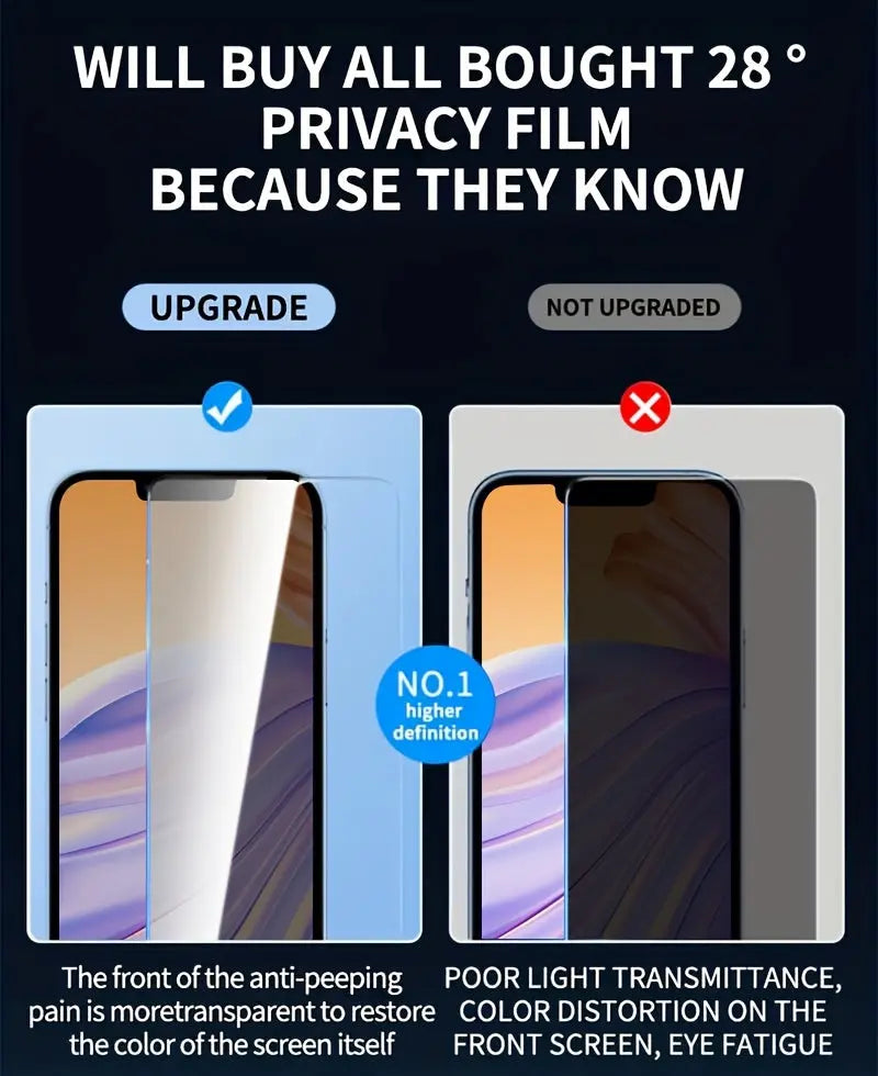 3pcs Full Cover Privacy Screen Protector for iPhone 11 12 13 PRO MAX Privacy Glass for iPhone 14 Pro 15 Pro Max Tempered Glass On The For iPhone 14 Plus 15 Plus Glass Film Privacy Best Products Online