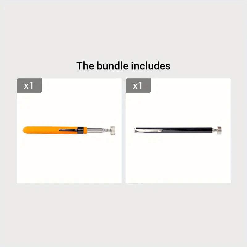QVAMILLT Magnetic Pickup Tool - Durable Metal, Polished Finish, Magnet for Easy Retrieval of Iron Objects, Ideal for Metal Surfaces, Industrial Stability| Magnet Tool|Metal Construction, Magnetic Pickup Tool Best Products Online