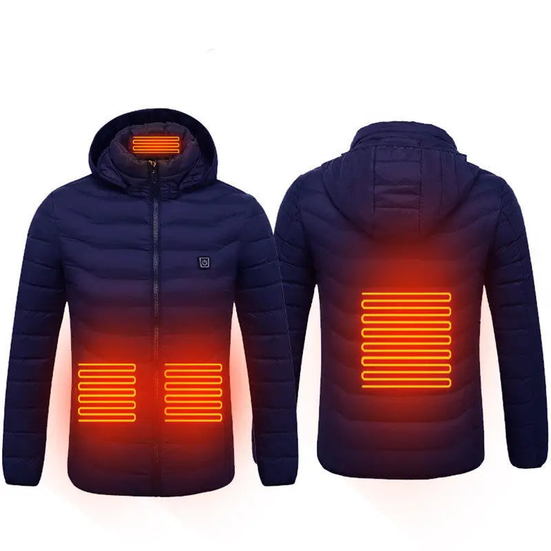 New Heated Jacket Coat USB Electric Jacket Cotton Coat Heater Thermal Clothing Heating Vest Men's Clothes Winter Wholesale Best Products Online