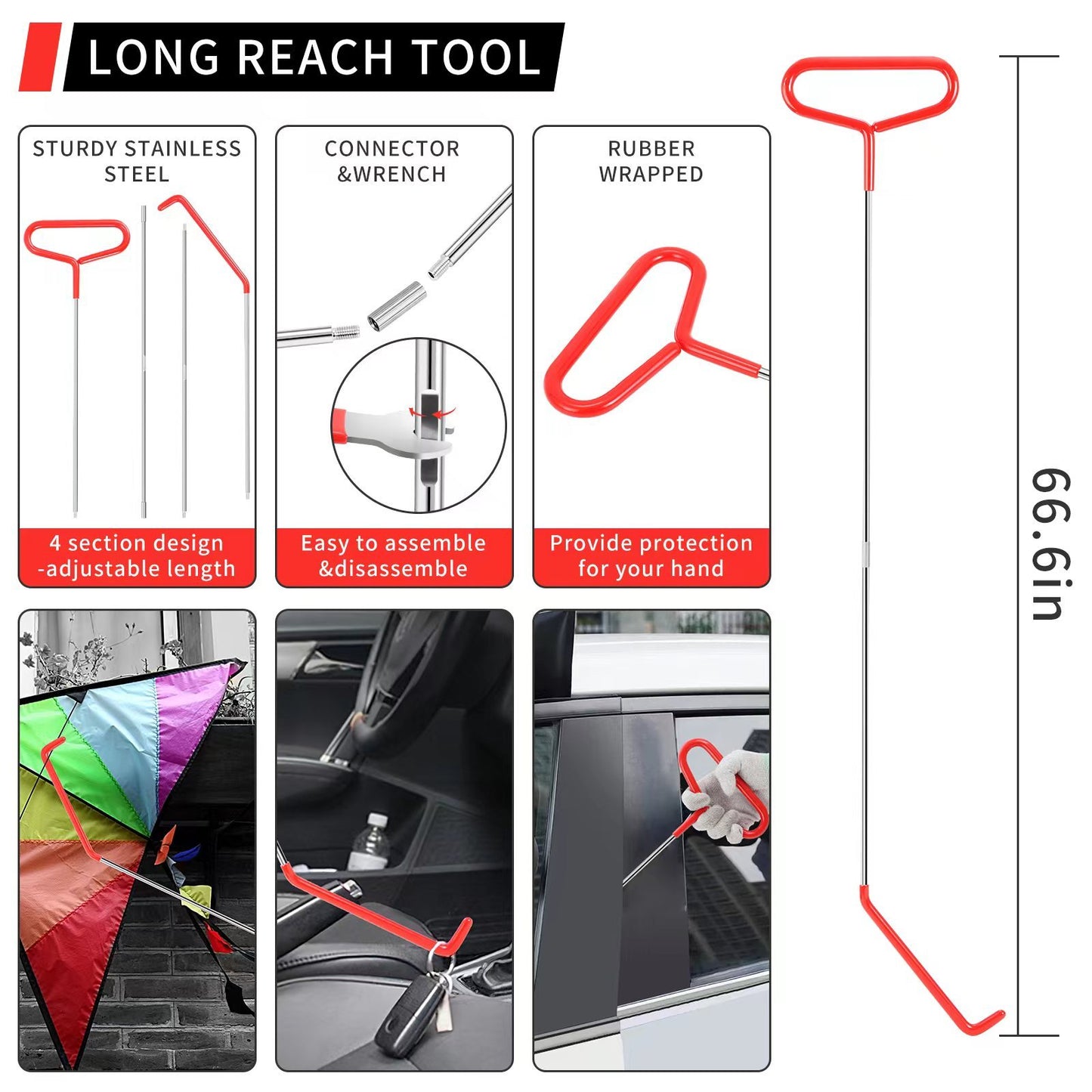 24-piece Set Professional Automotive Emergency Car Tool Kit Auto With Air Wedge