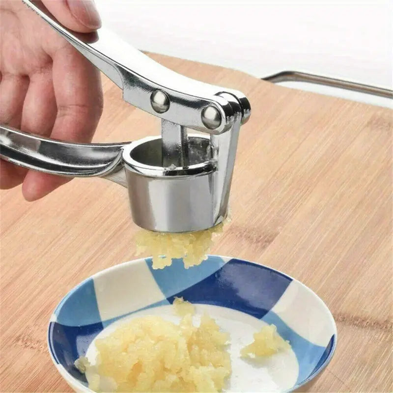1pc RZSYZH Heavy-Duty Garlic Press, Ginger Crusher, Lemon Squeezer - Heavy-Duty Manual Crusher with Efficient Crushing, Compact Design for Kitchen, Restaurant, Home - Easy-Clean Garlic Press Tool for Garlic, Ginger, Lemon, Co Best Products Online