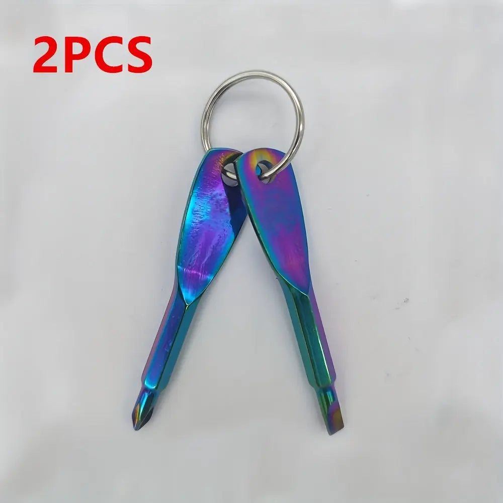 2pcs Mini Screwdriver Keychain - Compact, Portable Metal Tool for Everyday Use Best Products Online