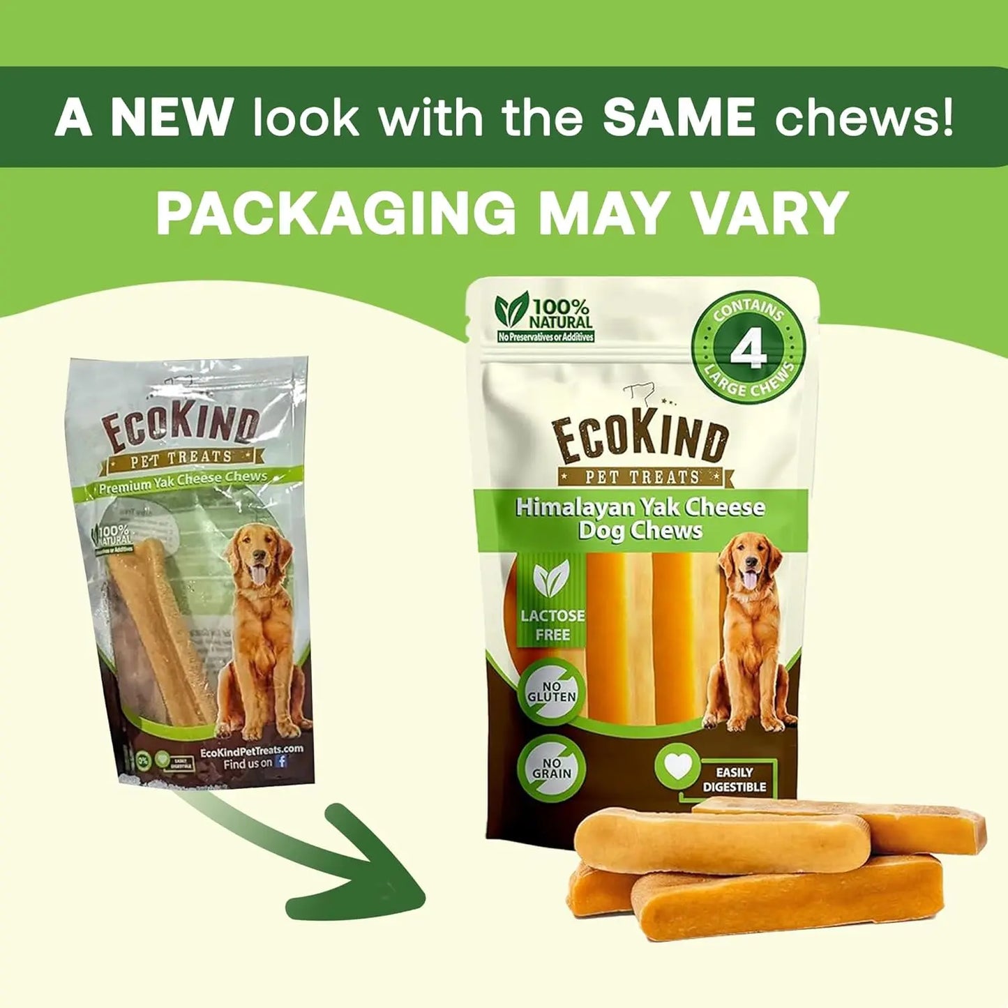 Gold Yak Chews for Small Dogs (4 - 75 sticks) DC-EcoKind Pet Treats