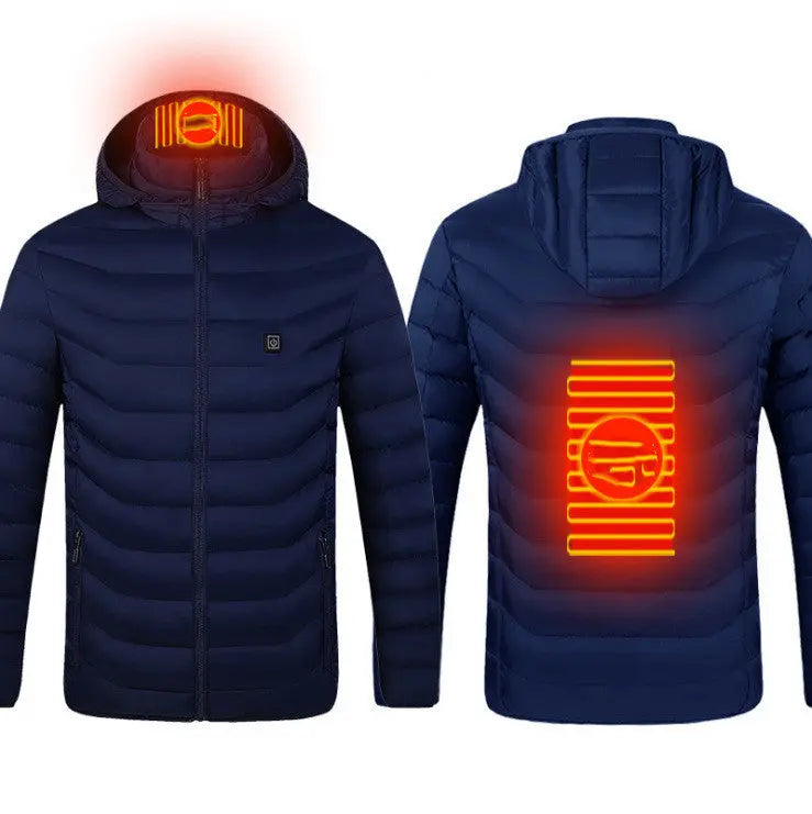 New Heated Jacket Coat USB Electric Jacket Cotton Coat Heater Thermal Clothing Heating Vest Men's Clothes Winter Wholesale Best Products Online