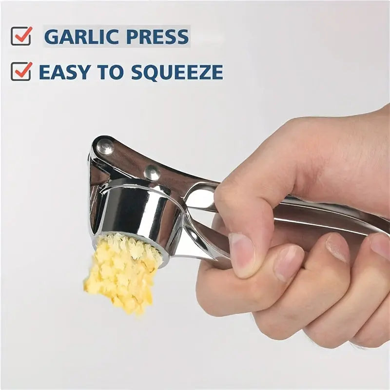 1pc RZSYZH Heavy-Duty Garlic Press, Ginger Crusher, Lemon Squeezer - Heavy-Duty Manual Crusher with Efficient Crushing, Compact Design for Kitchen, Restaurant, Home - Easy-Clean Garlic Press Tool for Garlic, Ginger, Lemon, Co Best Products Online