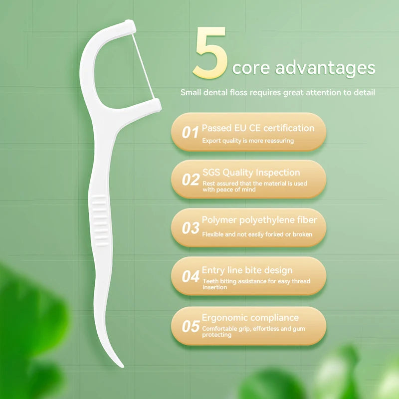 1/2/3/5/10 Box Portable Disposable Dental Floss Plastic Toothpick High-tension Dental Floss Stick Dental Floss Box Oral Care