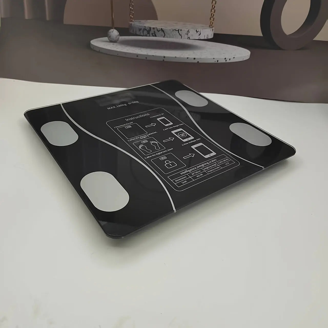 UAEIUI Smart Digital Bathroom Scale, Battery-Powered, Wireless, Non-Rechargeable, with Body Fat Monitoring for Home Use, for Women, Men Best Products Online