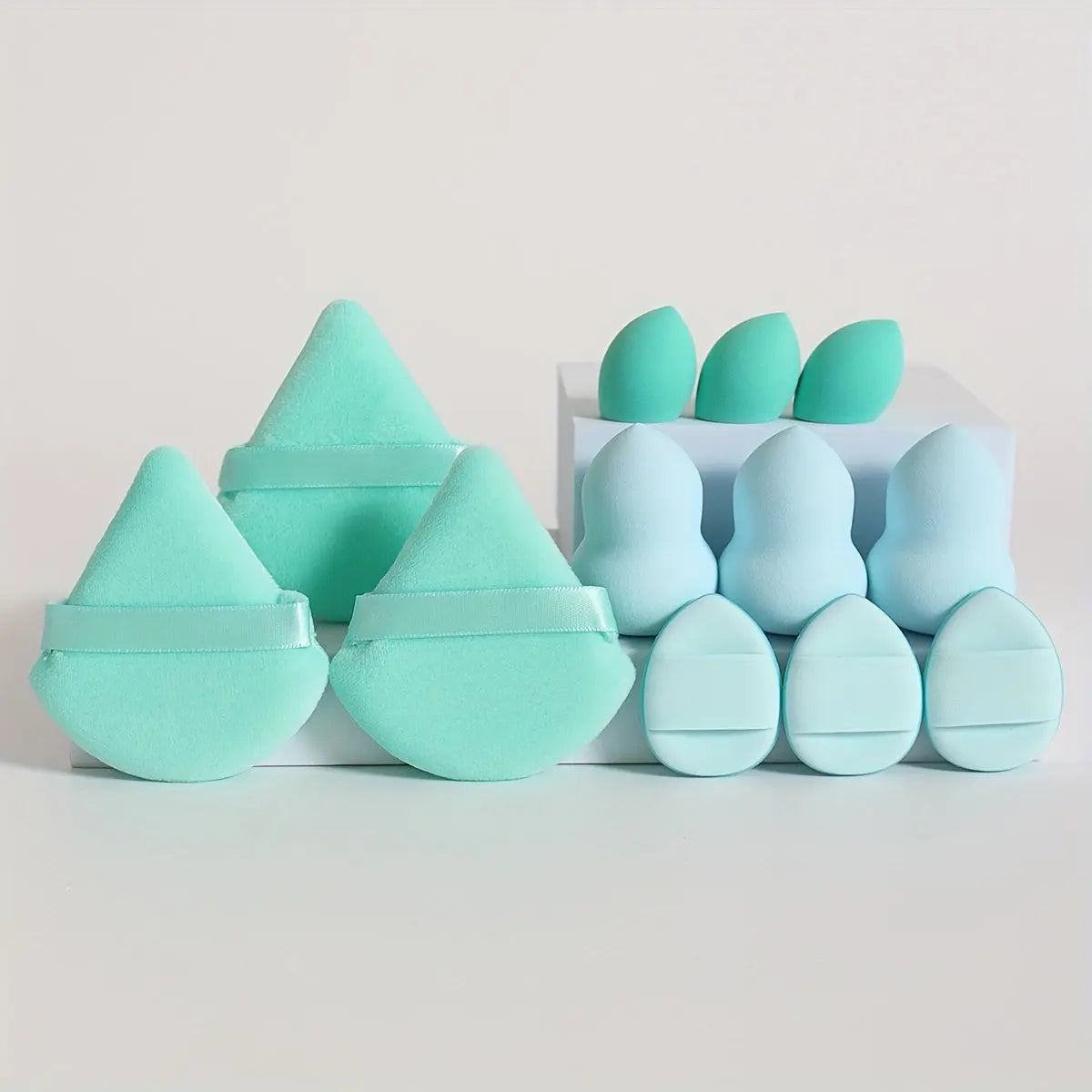 12-Piece All-Purpose Makeup Sponge Puff Set, Includes 3 Powder Puffs, 3 Mini Air Cushion Puffs, 3 Beauty Blenders & 3 Mini Beauty Blenders, Ideal For All Skin Types Best Products Online