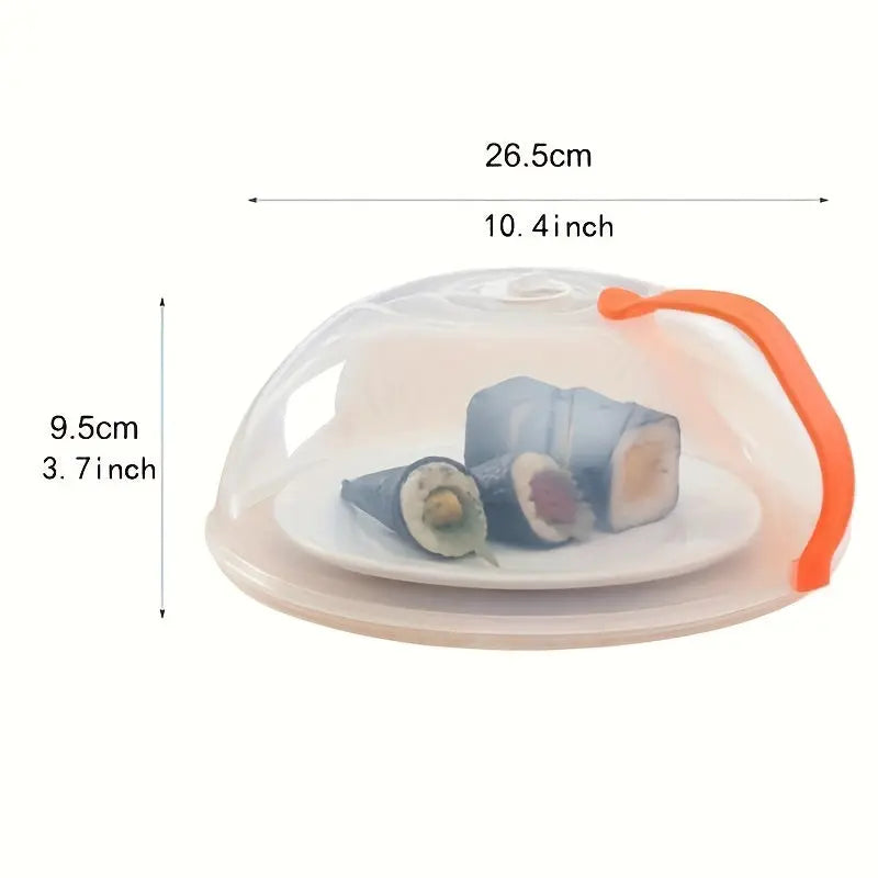 1pc Microwave Splash Cover Transparent Transparent Microwave Oven Food Cover Anti Sputtering Anti-oil Cover Reusable Airtight Food Cover Kitchen Heat Resistant Lid Best Products Online