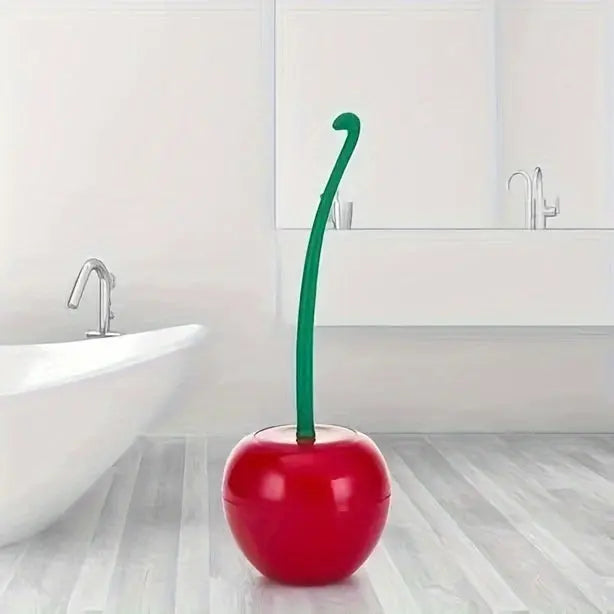 1-Set Cherry-Shaped Toilet Brush and Holder- Durable, Space-Saving Bathroom Cleaning Tool Best Products Online