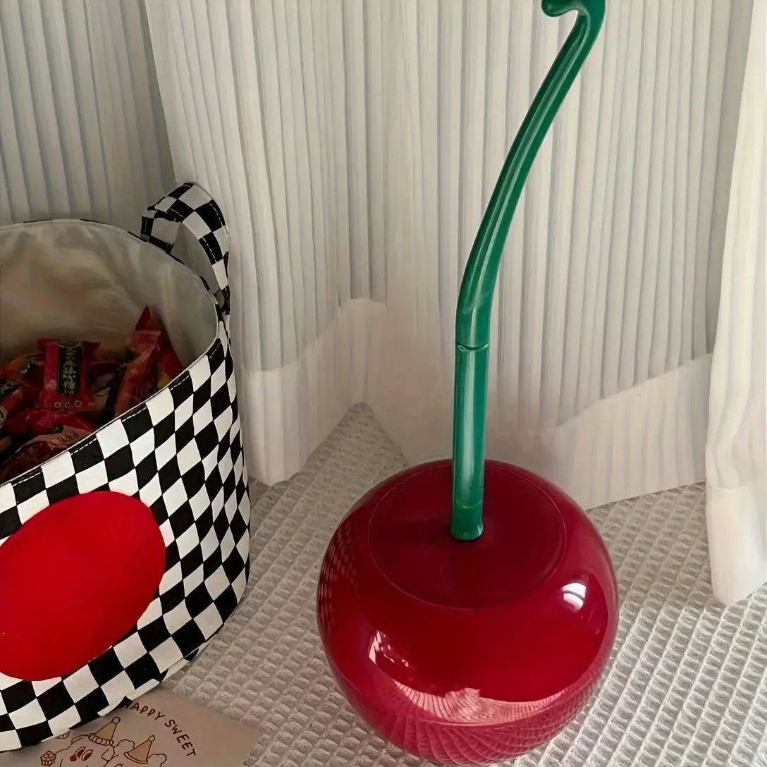 1-Set Cherry-Shaped Toilet Brush and Holder- Durable, Space-Saving Bathroom Cleaning Tool Best Products Online