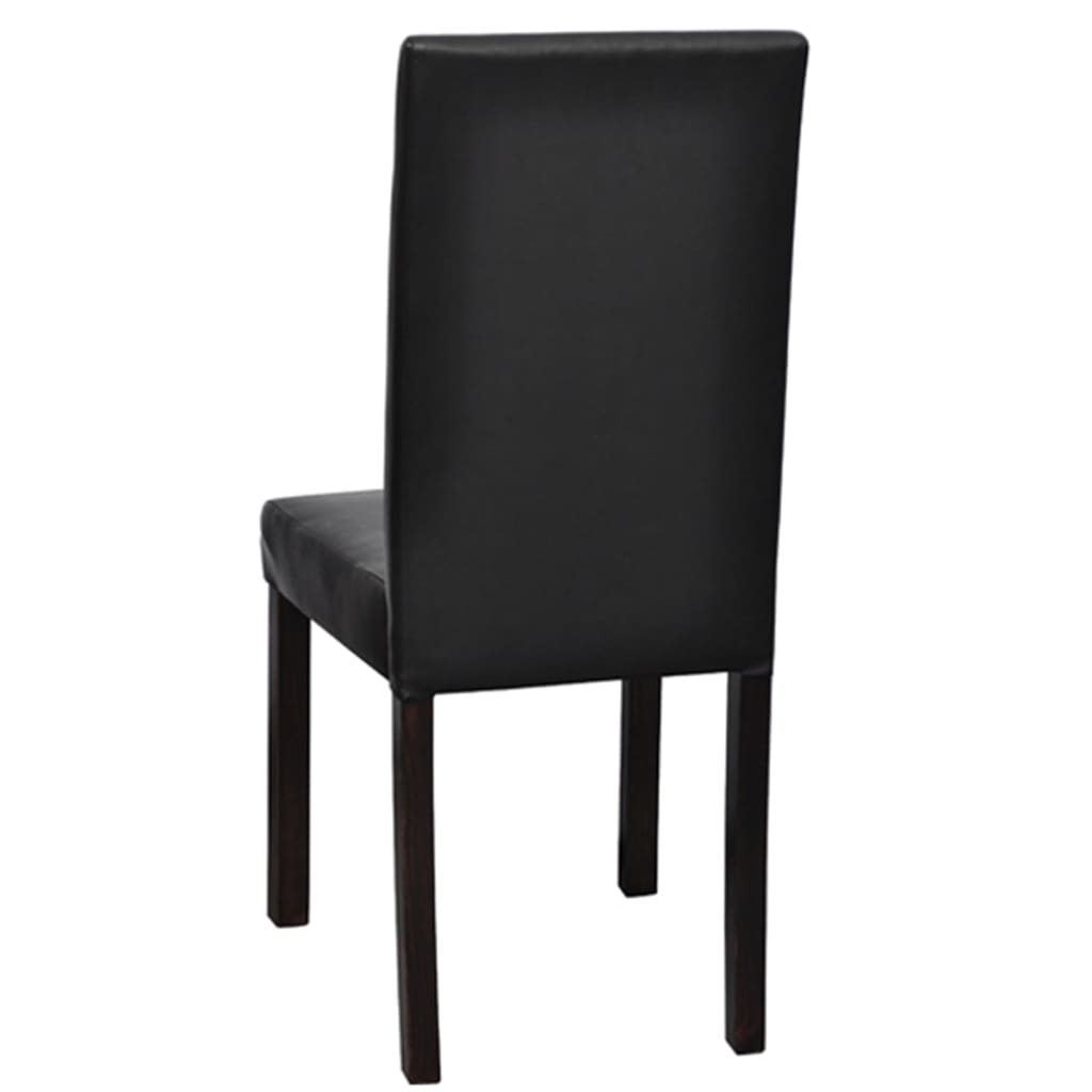 vidaXL Dining Chairs Side Chair with Solid Wood Legs for Kitchen Faux Leather-2