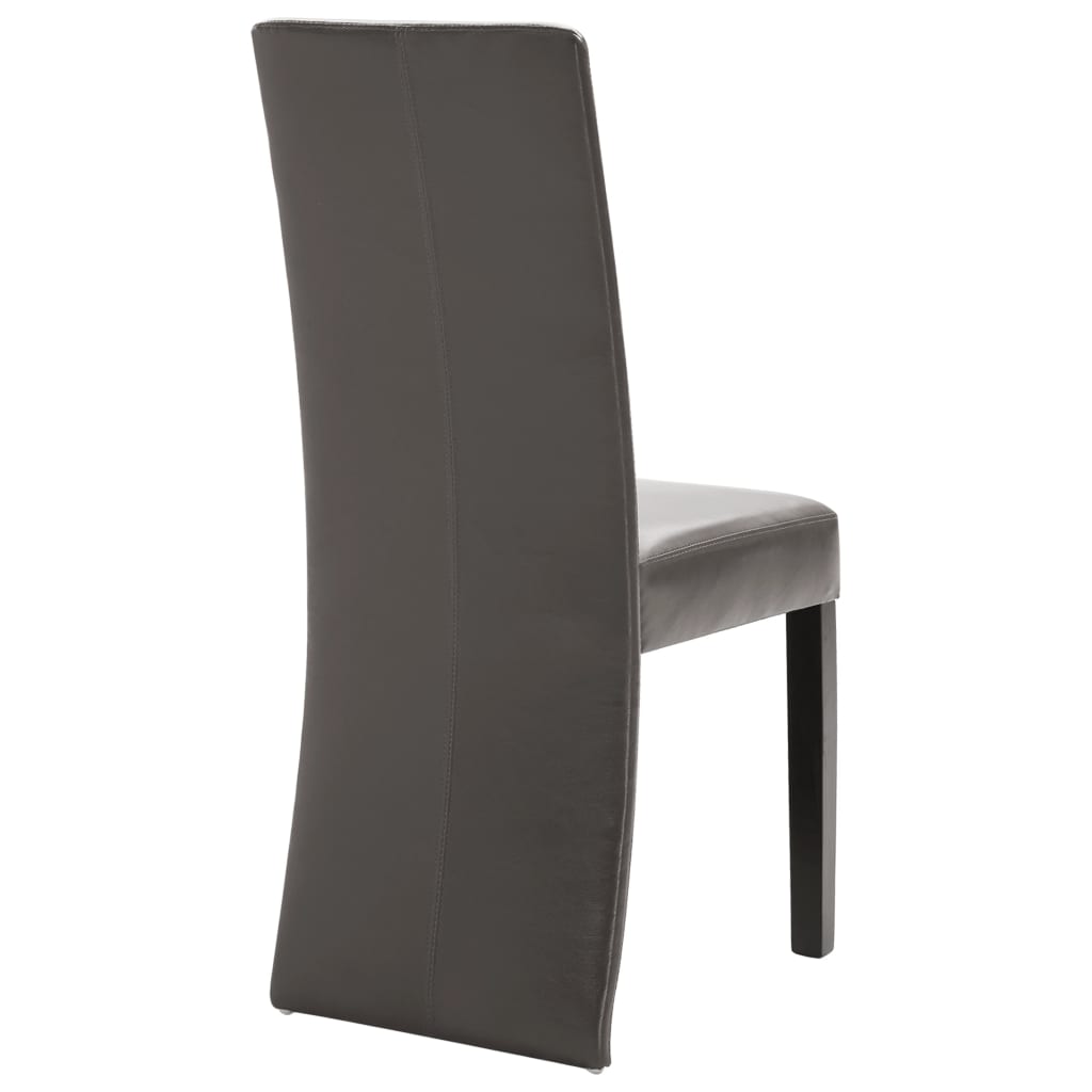 vidaXL Dining Chairs Side Chair with Solid Wood Legs for Kitchen Faux Leather-2