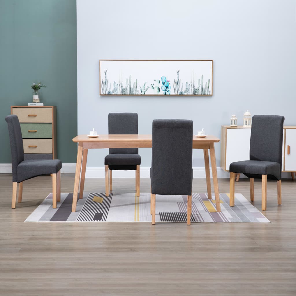 vidaXL Dining Chairs Accent Upholstered Side Chair with Wood Frame Fabric-17