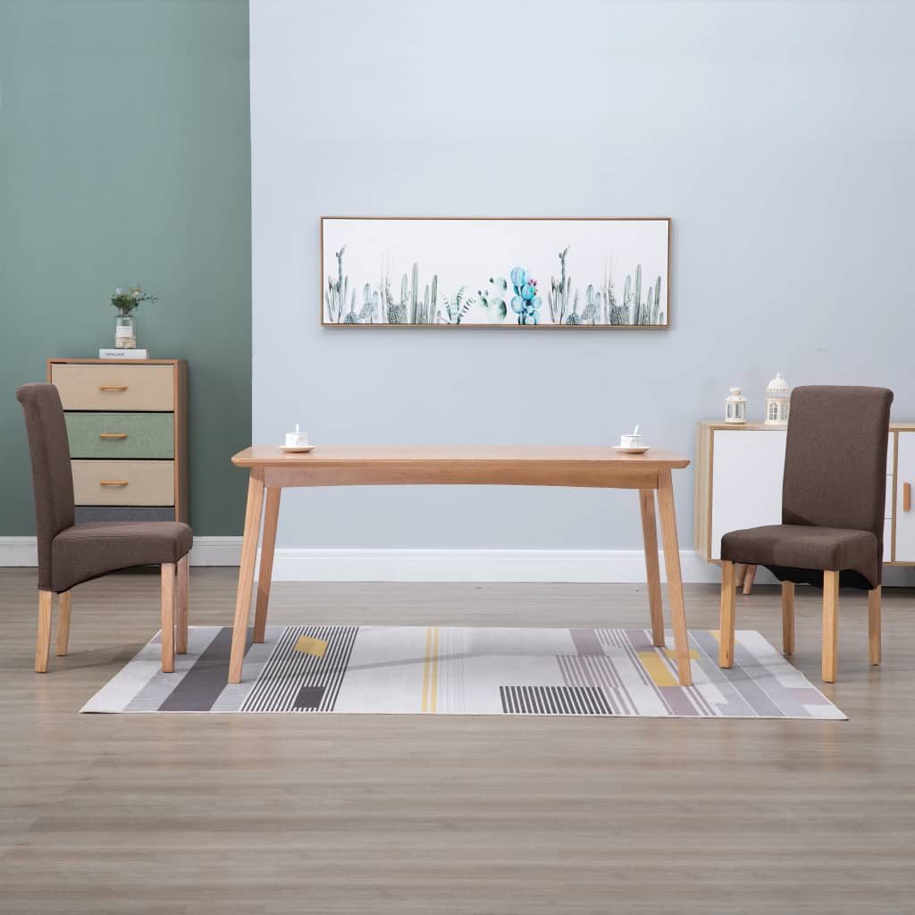 vidaXL Dining Chairs Accent Upholstered Side Chair with Wood Frame Fabric-11