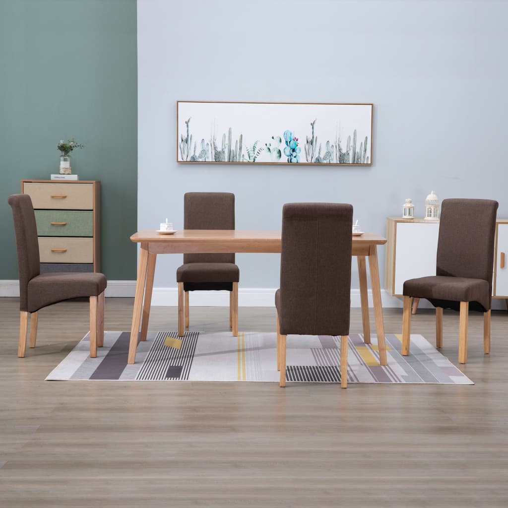 vidaXL Dining Chairs Accent Upholstered Side Chair with Wood Frame Fabric-13